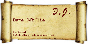 Dara Júlia névjegykártya